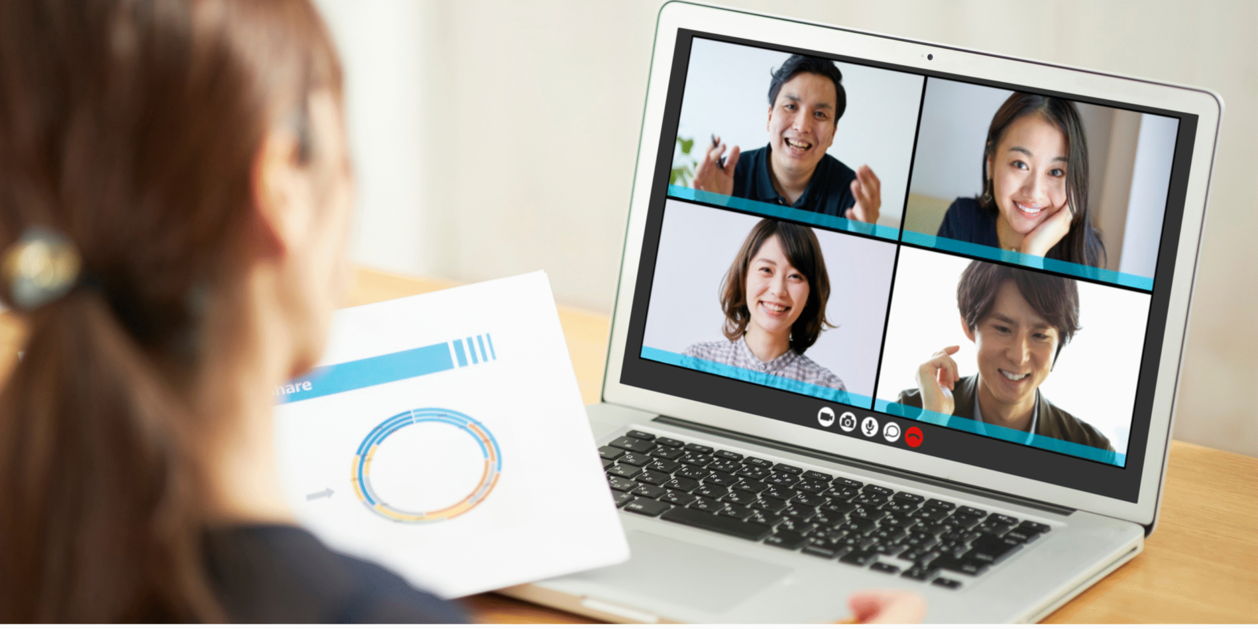 Business owner is analysing virtual assistants' performance Business owner is analysing virtual assistants' performance